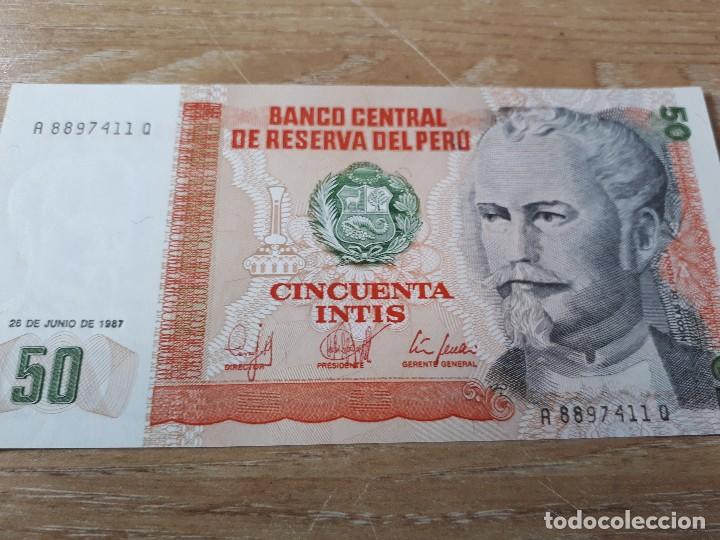 Billetes extranjeros: PERU 50 INTIS - Foto 1