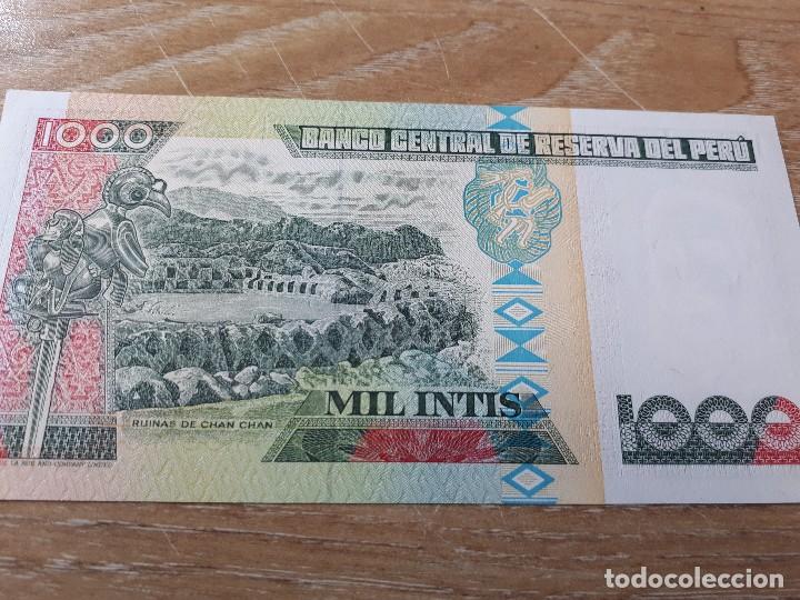 Billetes extranjeros: PERU 1000 INTIS - Foto 2