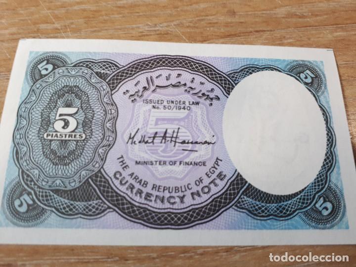 Billetes extranjeros: EGIPTO 5 PIASTRAS - Foto 2