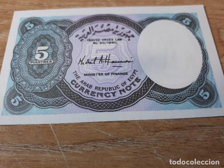 Billetes extranjeros: EGIPTO 5 PIASTRAS - Foto 2