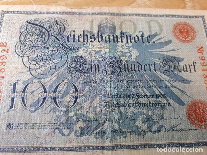 Billetes extranjeros: ALEMANIA 100 MARCOS 1908 - Foto 1