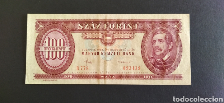 Billetes extranjeros: 100 florines Hungr&iacute;a 1984 - Foto 2