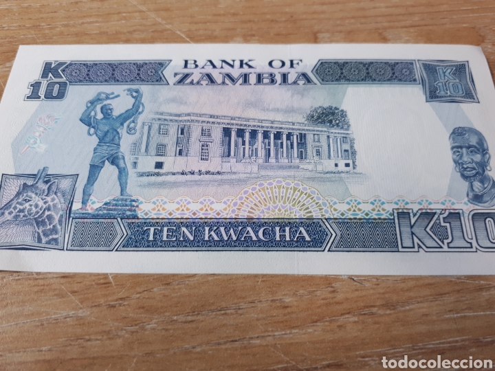 Billetes extranjeros: ZAMBIA 10 KWACHA - Foto 2