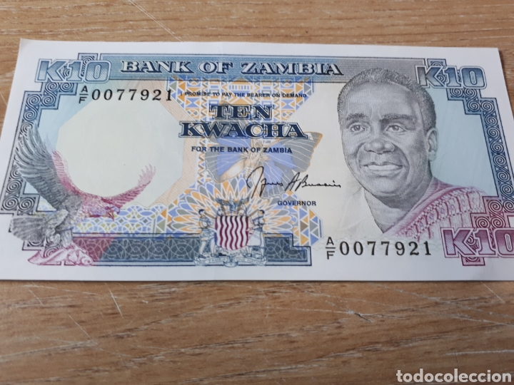 Billetes extranjeros: ZAMBIA 10 KWACHA - Foto 1