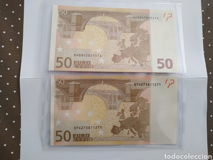 Billetes extranjeros: Billete 50 euros 2002 con error - Foto 4