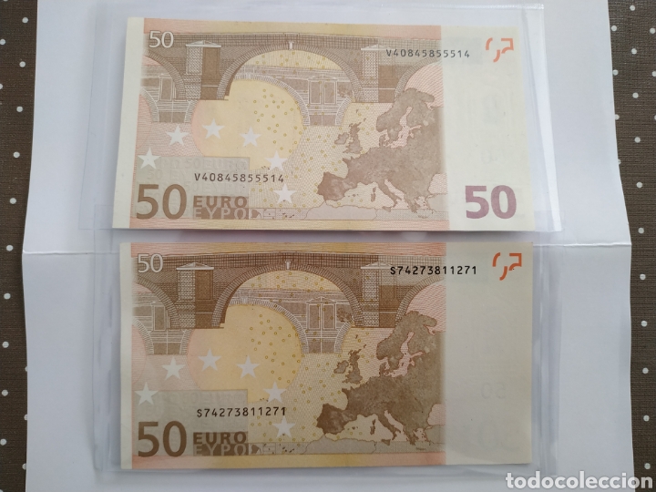 Billetes extranjeros: Billete 50 euros 2002 con error - Foto 5