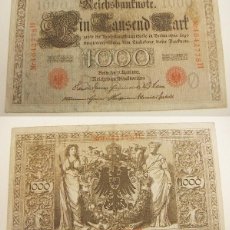Billetes extranjeros: BILLETE DE ALEMANIA - 1000 MARCOS 1910 SELLO ROJO CIRCULADO. Lote 363605795