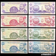 Billetes extranjeros: LOTE 4 BILLETES NICARAGUA AÑO 1991
