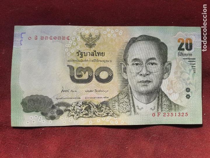 Billetes extranjeros: Thailandia 20 bath 2013, Billete - Foto 1