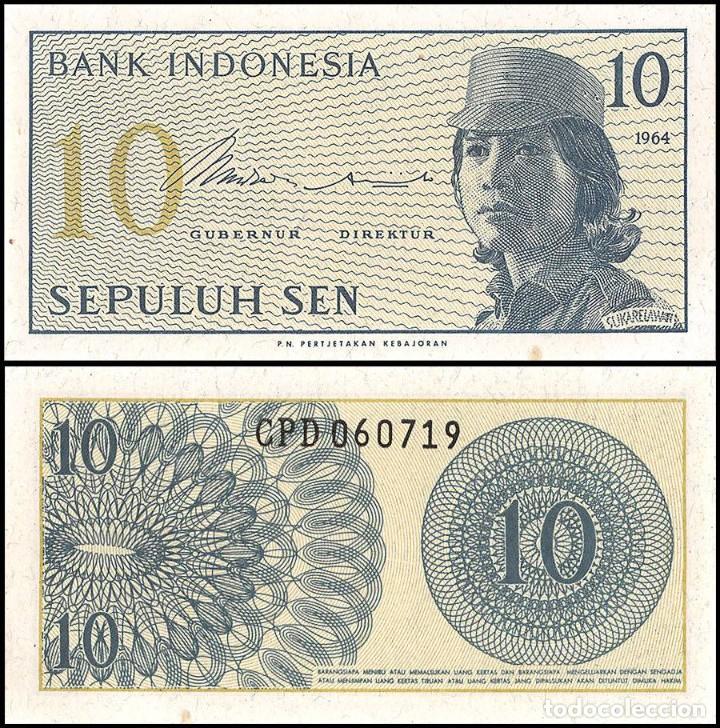 Billetes extranjeros: Indonesia - 10 Sen de 1964 - Sin circular - Foto 1
