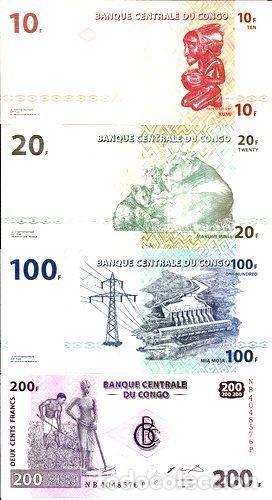 Billetes extranjeros: congo conjunto de 4 billetes 20037 unc fn 155 - Foto 1