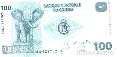 Billetes extranjeros: congo 100 fr 2007 - Foto 1