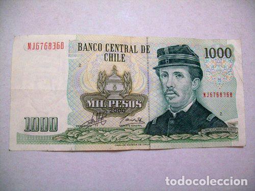 Billetes extranjeros: billete chile 1000 pesos - Foto 1