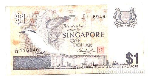 Billetes extranjeros: singapur billete de 1 dolar pick 9 - Foto 1