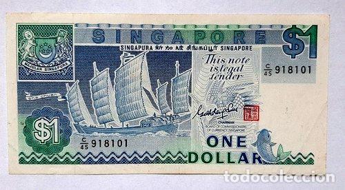 Billetes extranjeros: billete singapur 1 dolar 1987 - Foto 1