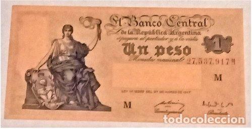 Billetes extranjeros: billete 1 peso m progreso bottero 1838 unc - Foto 1