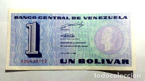 Billetes extranjeros: billete 1 bs venezuela - Foto 1