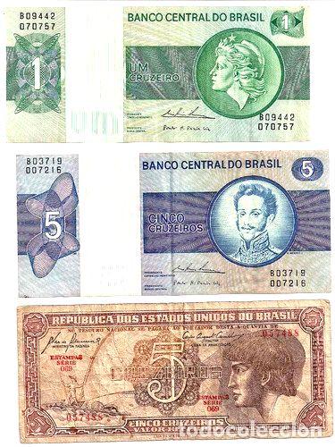 Billetes extranjeros: 3 billetes brasil - Foto 1