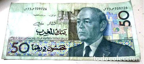 Billetes extranjeros: billete de 50 dirhams de marruecos - Foto 1
