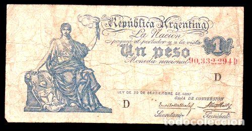 Billetes extranjeros: billete 1 peso mn caja de conversion progreso bottero 1559 - Foto 1