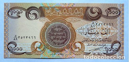 Billetes extranjeros: billete irak 1000 dinars unc - Foto 1