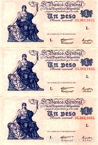 Billetes extranjeros: billetes un peso progreso serie l 417a - Foto 1