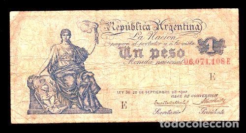 Billetes extranjeros: billete 1 peso mn caja de conversion progreso bottero 1561 - Foto 1