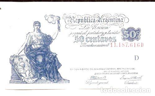 Billetes extranjeros: argentina billete 50 centavos progreso bottero 1803 - Foto 1