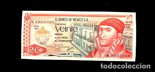Billetes extranjeros: billete 20 pesos mexico 1977 - Foto 1