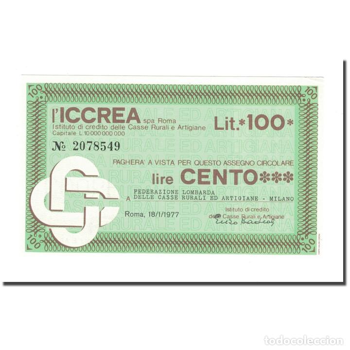 Notas Internacionais: [#141678] Billete, 100 Lire, 1977, Italia, 1977-01-18, SC+