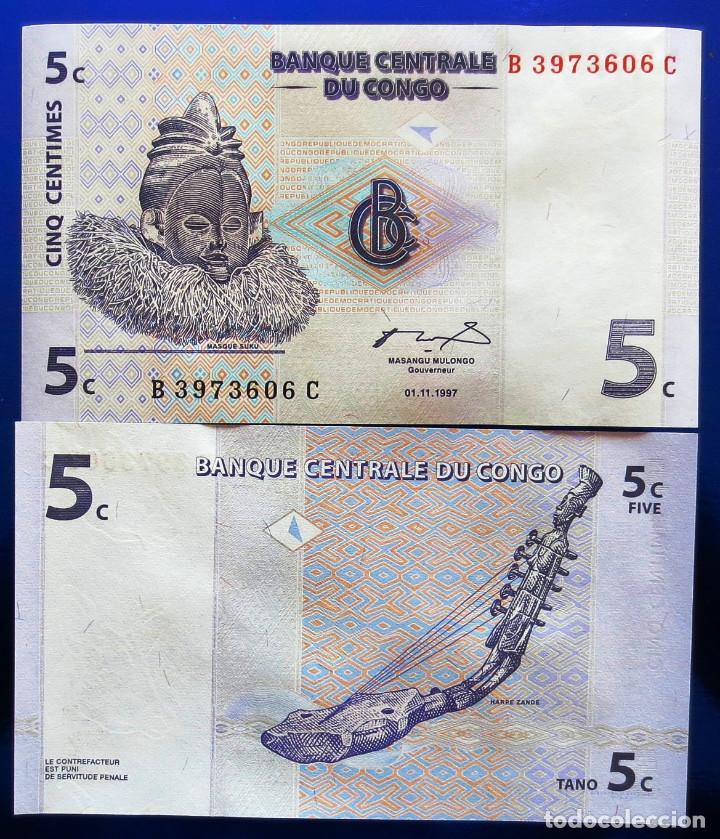 Billetes extranjeros: CONGO BILLETE DE 5 CENTIMOS DE 1997 S/C - Foto 1