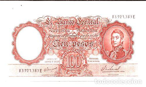 Billetes extranjeros: argentina 100 pesos moneda nacional bottero 2078 - Foto 1