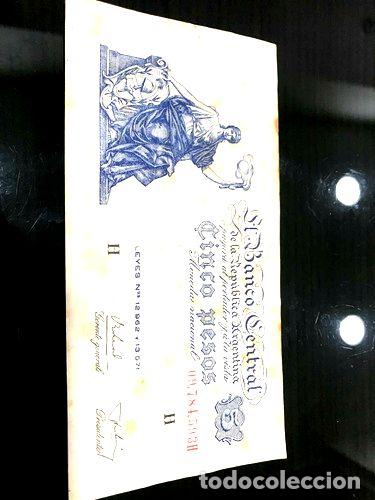 Billetes extranjeros: billete de 5 pesos moneda nacional progreso bottero - Foto 1