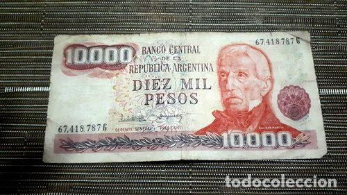 Billetes extranjeros: billete argentina 10000 pesos - Foto 1