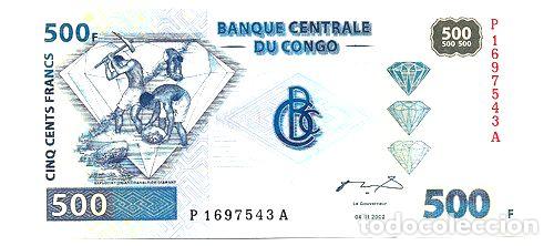 Billetes extranjeros: billete congo 500 francos 2002 p96a sc - Foto 1