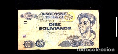 Billetes extranjeros: billete 10 de banco central de bolivia - Foto 1
