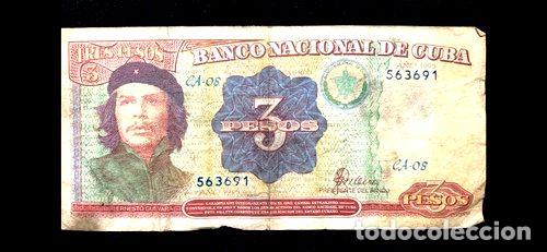 Billetes extranjeros: billete 3 pesos del che guevara - Foto 1