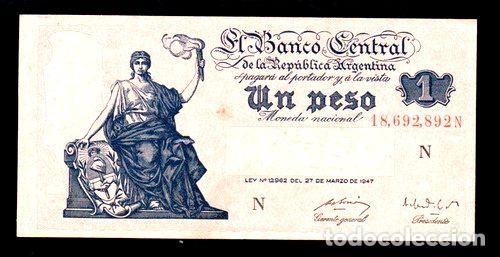 Billetes extranjeros: billete 1 peso moneda nacional progreso bottero 1841 - Foto 1