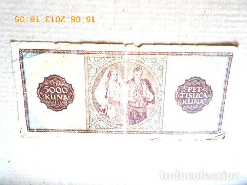 Billetes extranjeros: billete croacia 5000 kuna - Foto 1