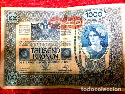 Billetes extranjeros: antiguo billete de austria 1000 - Foto 1