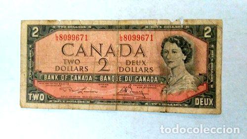 Billetes extranjeros: billete 2 dos dolares canada - Foto 1
