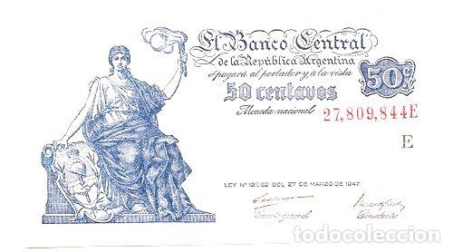 Billetes extranjeros: argentina billete de 50 centavos progreso bottero 1809 - Foto 1