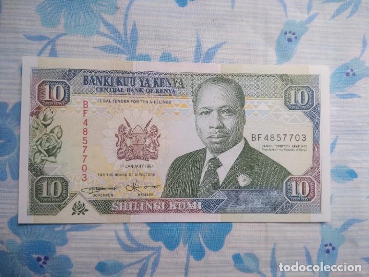 Billetes extranjeros: Billete banco central de kenya, 10, original - Foto 1