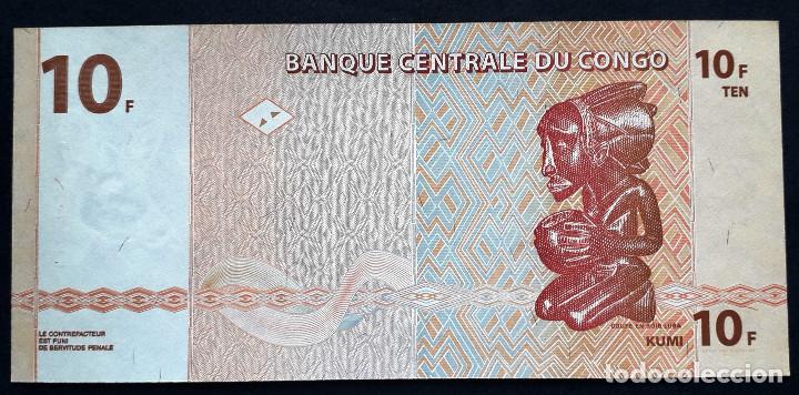 Billetes extranjeros: CONGO BILLETE DE 10 FRANCOS DEL 2003 S/C - Foto 2