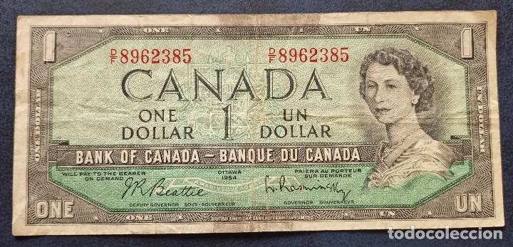 Billetes extranjeros: CANADA BILLETE DE 1 DOLLAR DE 1954 P-75b - Foto 1
