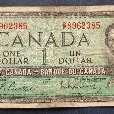 Billetes extranjeros: CANADA BILLETE DE 1 DOLLAR DE 1954 P-75B