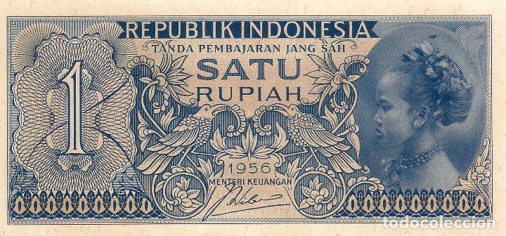 Billetes extranjeros: INDONESIA, 1 Rupiahs, 1956, P74, UNC - Foto 3