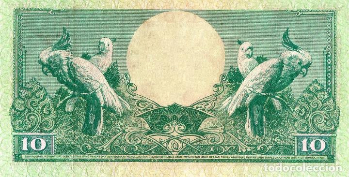 Billetes extranjeros: INDONESIA, 10 Rupiahs, 1959, P66, UNC - Foto 3