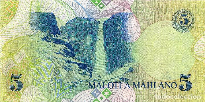 Billetes extranjeros: LESOTHO, 5 Maloti, 1989, P10, UNC - Foto 3