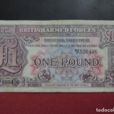 Billetes extranjeros: 1POUND BRITIS HARMED FORCES - FUERZAS ARMADAS BRITANICAS BC. Lote 247761535